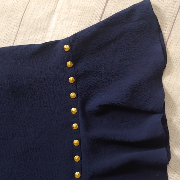 MICHAEL MICHAEL KORS SHIFT DRESS WITH STUDS AND RUFFLES - Picture 3 of 9